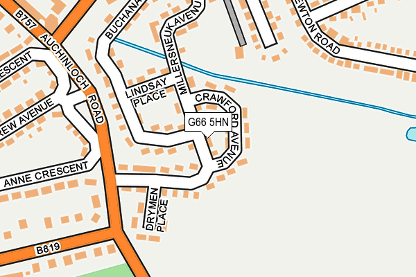 G66 5HN map - OS OpenMap – Local (Ordnance Survey)
