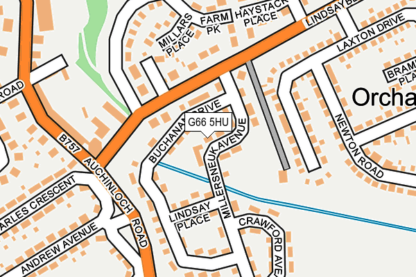 G66 5HU map - OS OpenMap – Local (Ordnance Survey)