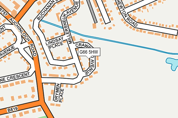 G66 5HW map - OS OpenMap – Local (Ordnance Survey)