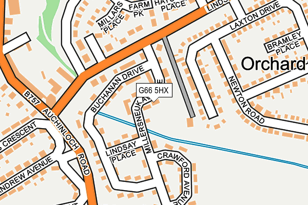G66 5HX map - OS OpenMap – Local (Ordnance Survey)