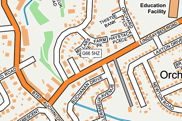 G66 5HZ map - OS OpenMap – Local (Ordnance Survey)