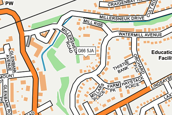 G66 5JA map - OS OpenMap – Local (Ordnance Survey)
