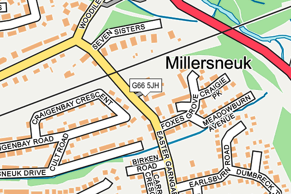 G66 5JH map - OS OpenMap – Local (Ordnance Survey)