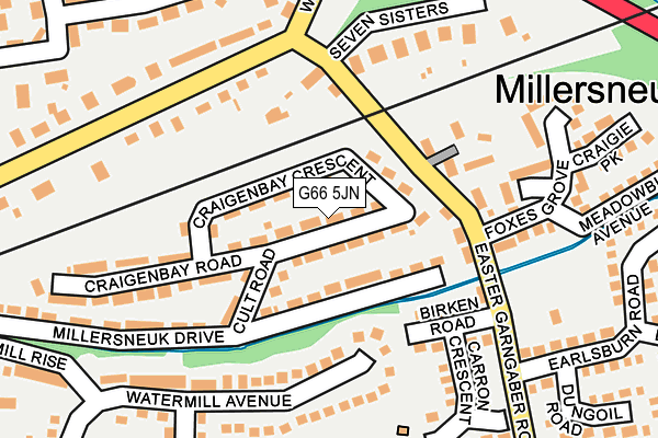 G66 5JN map - OS OpenMap – Local (Ordnance Survey)