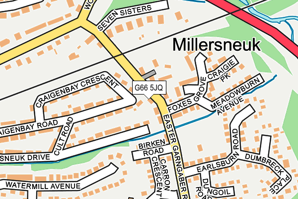 G66 5JQ map - OS OpenMap – Local (Ordnance Survey)