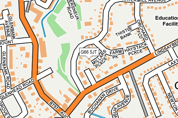 G66 5JT map - OS OpenMap – Local (Ordnance Survey)