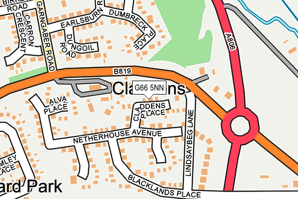 G66 5NN map - OS OpenMap – Local (Ordnance Survey)