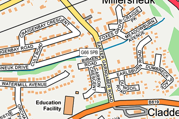 G66 5PB map - OS OpenMap – Local (Ordnance Survey)
