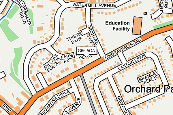 G66 5QA map - OS OpenMap – Local (Ordnance Survey)