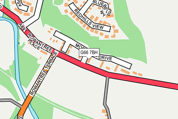 G66 7BH map - OS OpenMap – Local (Ordnance Survey)