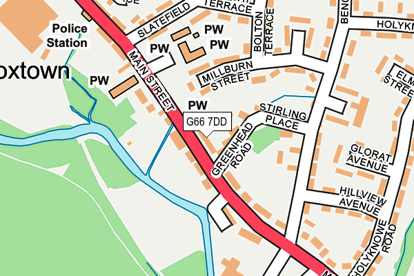 G66 7DD map - OS OpenMap – Local (Ordnance Survey)