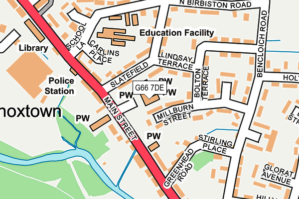 G66 7DE map - OS OpenMap – Local (Ordnance Survey)