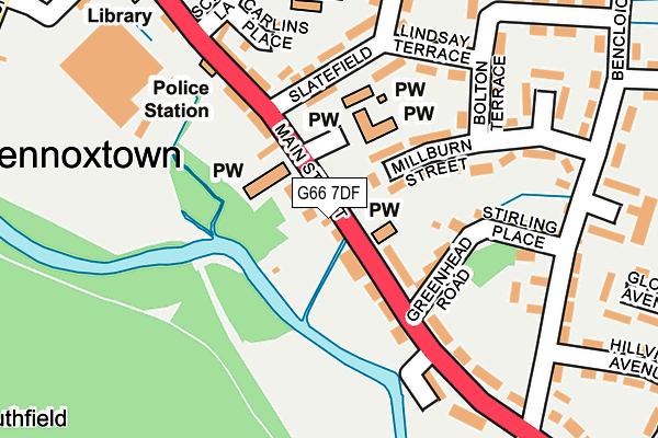 G66 7DF map - OS OpenMap – Local (Ordnance Survey)