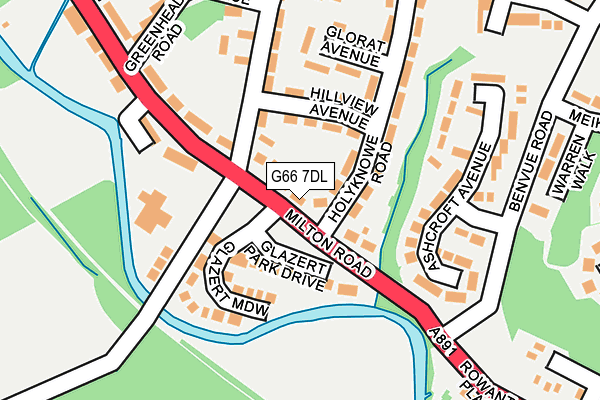 G66 7DL map - OS OpenMap – Local (Ordnance Survey)