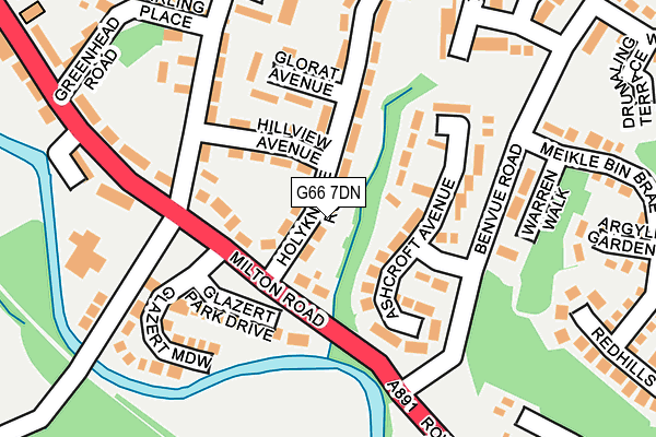 G66 7DN map - OS OpenMap – Local (Ordnance Survey)