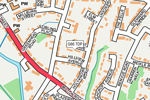 G66 7DP map - OS OpenMap – Local (Ordnance Survey)