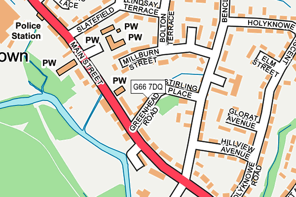 G66 7DQ map - OS OpenMap – Local (Ordnance Survey)