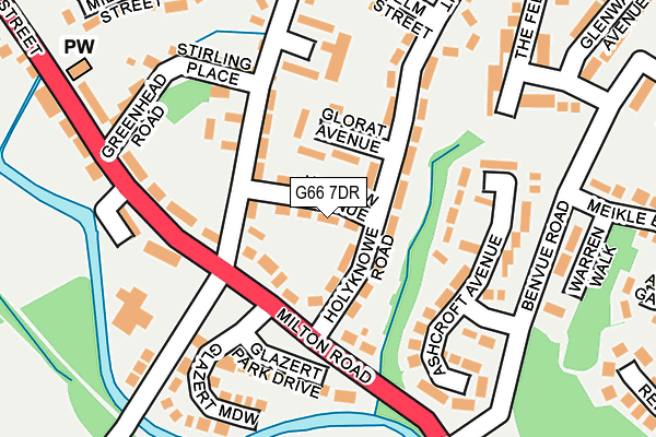 G66 7DR map - OS OpenMap – Local (Ordnance Survey)