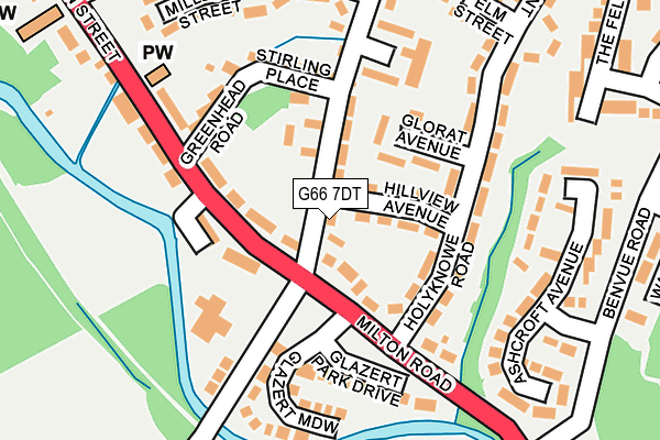 G66 7DT map - OS OpenMap – Local (Ordnance Survey)