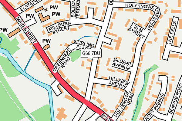 G66 7DU map - OS OpenMap – Local (Ordnance Survey)