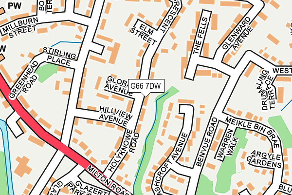 G66 7DW map - OS OpenMap – Local (Ordnance Survey)
