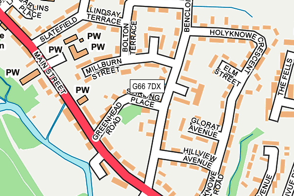 G66 7DX map - OS OpenMap – Local (Ordnance Survey)