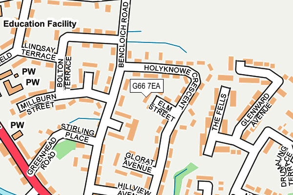G66 7EA map - OS OpenMap – Local (Ordnance Survey)