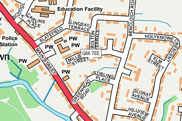 G66 7EE map - OS OpenMap – Local (Ordnance Survey)