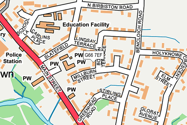 G66 7EF map - OS OpenMap – Local (Ordnance Survey)