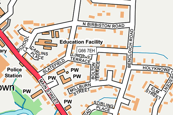 G66 7EH map - OS OpenMap – Local (Ordnance Survey)