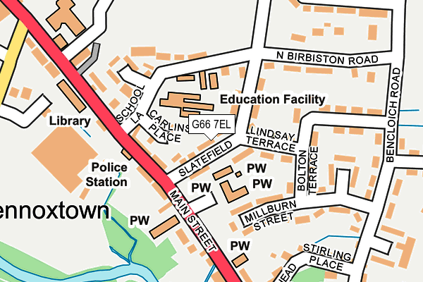 G66 7EL map - OS OpenMap – Local (Ordnance Survey)