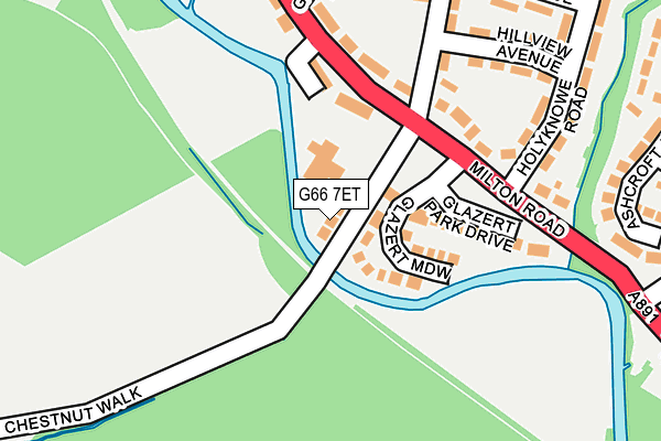 G66 7ET map - OS OpenMap – Local (Ordnance Survey)