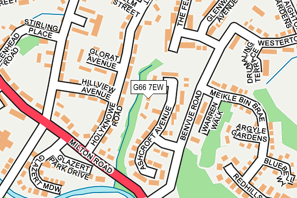 G66 7EW map - OS OpenMap – Local (Ordnance Survey)