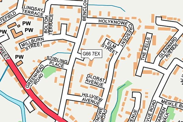 G66 7EX map - OS OpenMap – Local (Ordnance Survey)