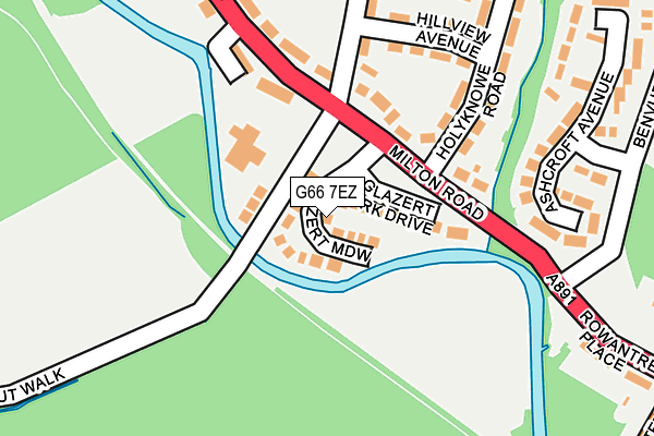 G66 7EZ map - OS OpenMap – Local (Ordnance Survey)