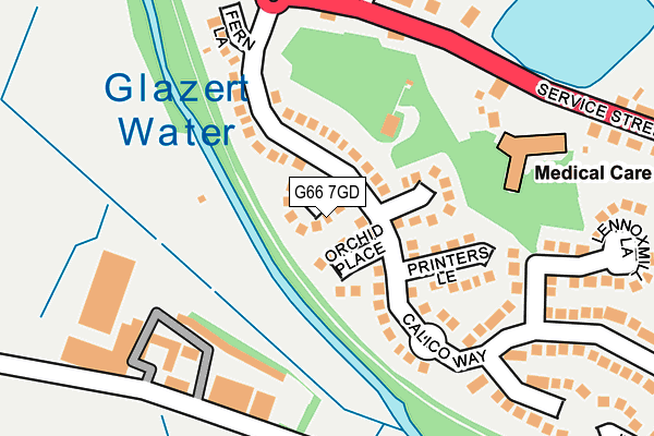 G66 7GD map - OS OpenMap – Local (Ordnance Survey)