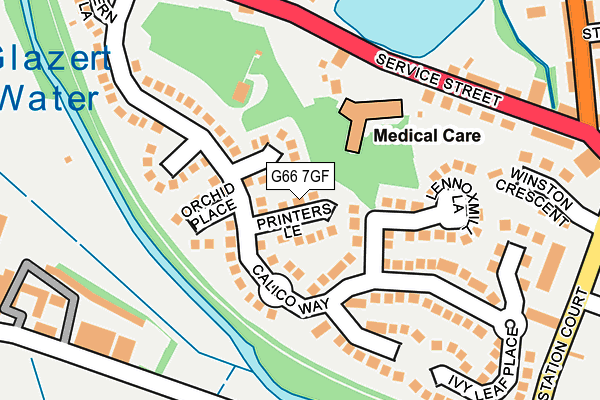 G66 7GF map - OS OpenMap – Local (Ordnance Survey)