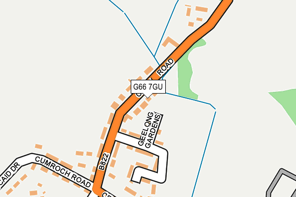 G66 7GU map - OS OpenMap – Local (Ordnance Survey)