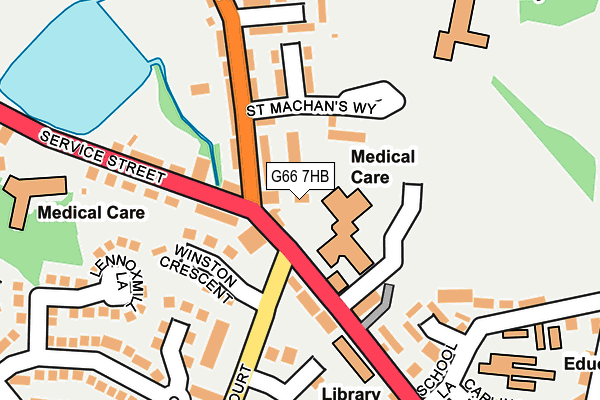 G66 7HB map - OS OpenMap – Local (Ordnance Survey)
