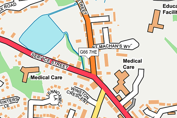 G66 7HE map - OS OpenMap – Local (Ordnance Survey)