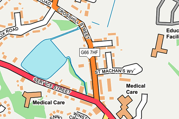G66 7HF map - OS OpenMap – Local (Ordnance Survey)