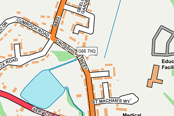 G66 7HQ map - OS OpenMap – Local (Ordnance Survey)