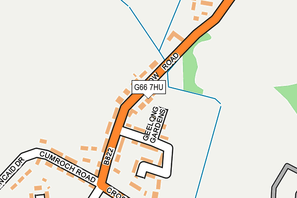 G66 7HU map - OS OpenMap – Local (Ordnance Survey)