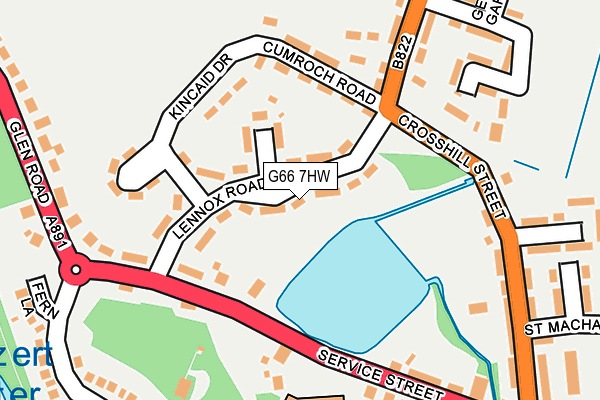 G66 7HW map - OS OpenMap – Local (Ordnance Survey)