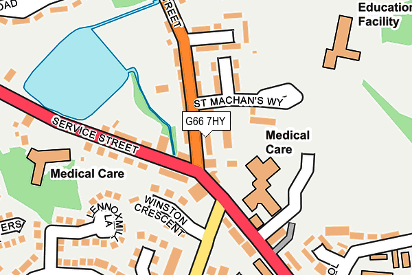 G66 7HY map - OS OpenMap – Local (Ordnance Survey)