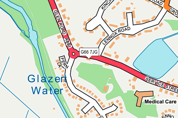 G66 7JG map - OS OpenMap – Local (Ordnance Survey)