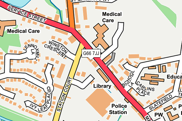 G66 7JJ map - OS OpenMap – Local (Ordnance Survey)