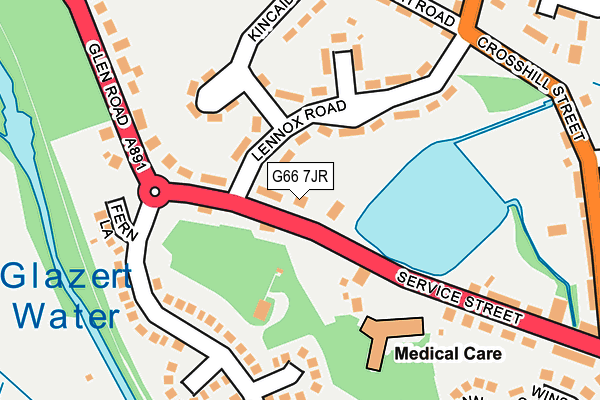 G66 7JR map - OS OpenMap – Local (Ordnance Survey)