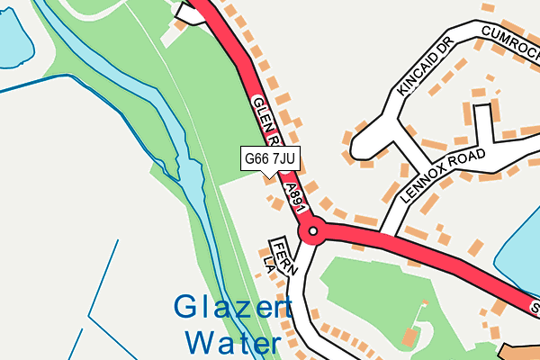 G66 7JU map - OS OpenMap – Local (Ordnance Survey)