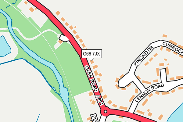 G66 7JX map - OS OpenMap – Local (Ordnance Survey)